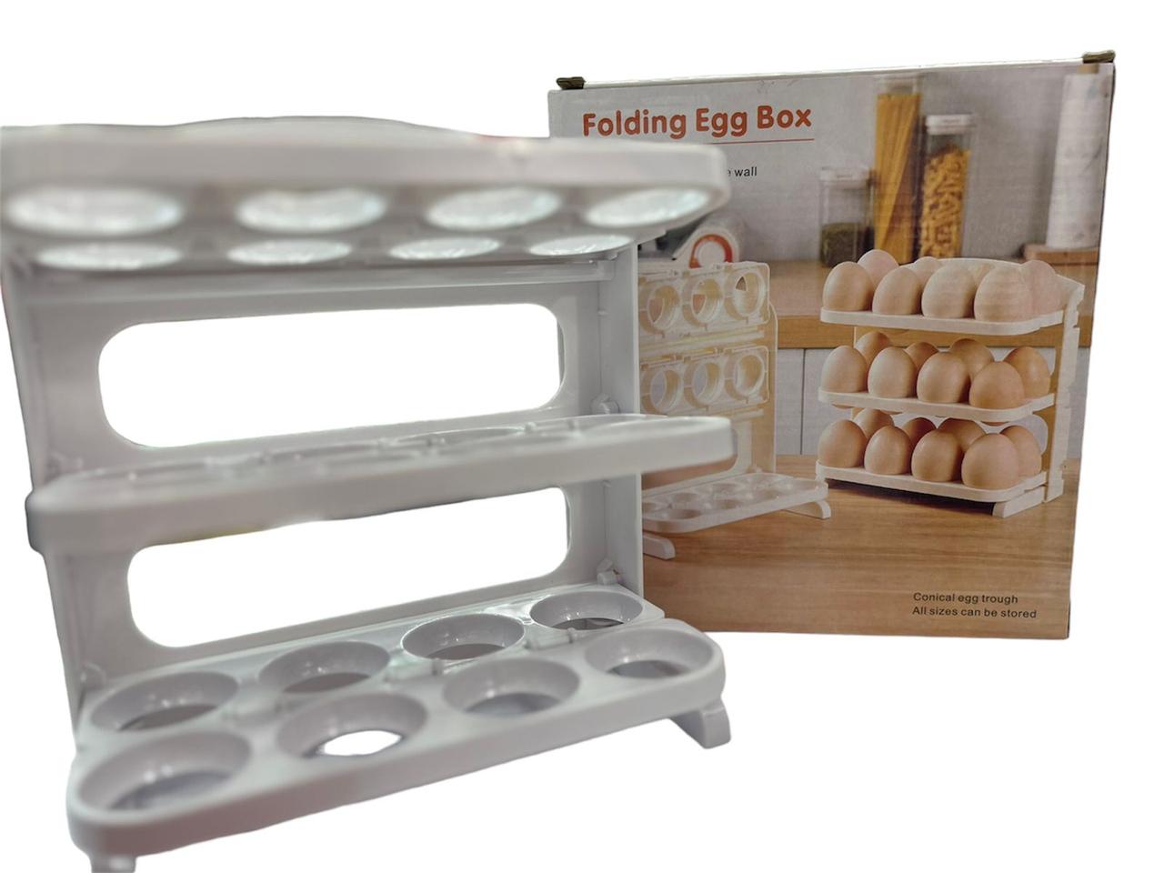 Miniatura 3 de Organizador de huevos 3 niveles plegable